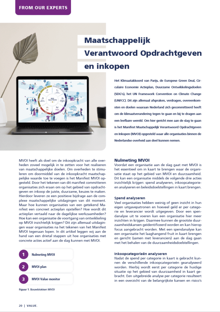 Maatschappelijk Verantwoord Opdrachtgeven en Inkopen, Supply Value