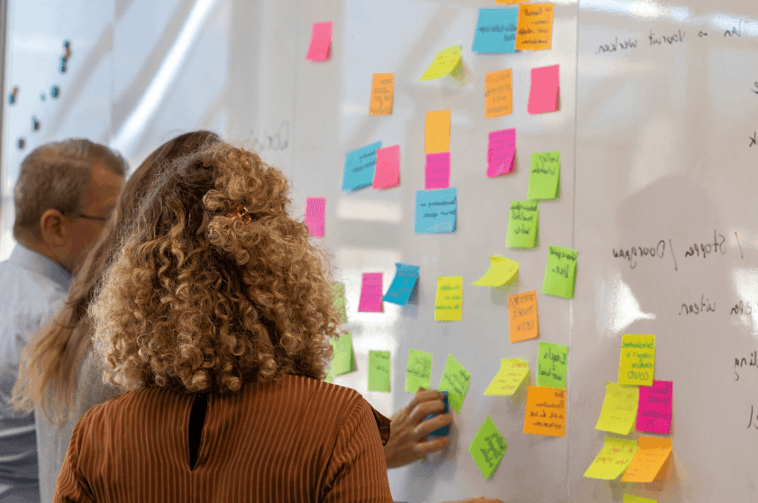 Design Thinking Training, post-its